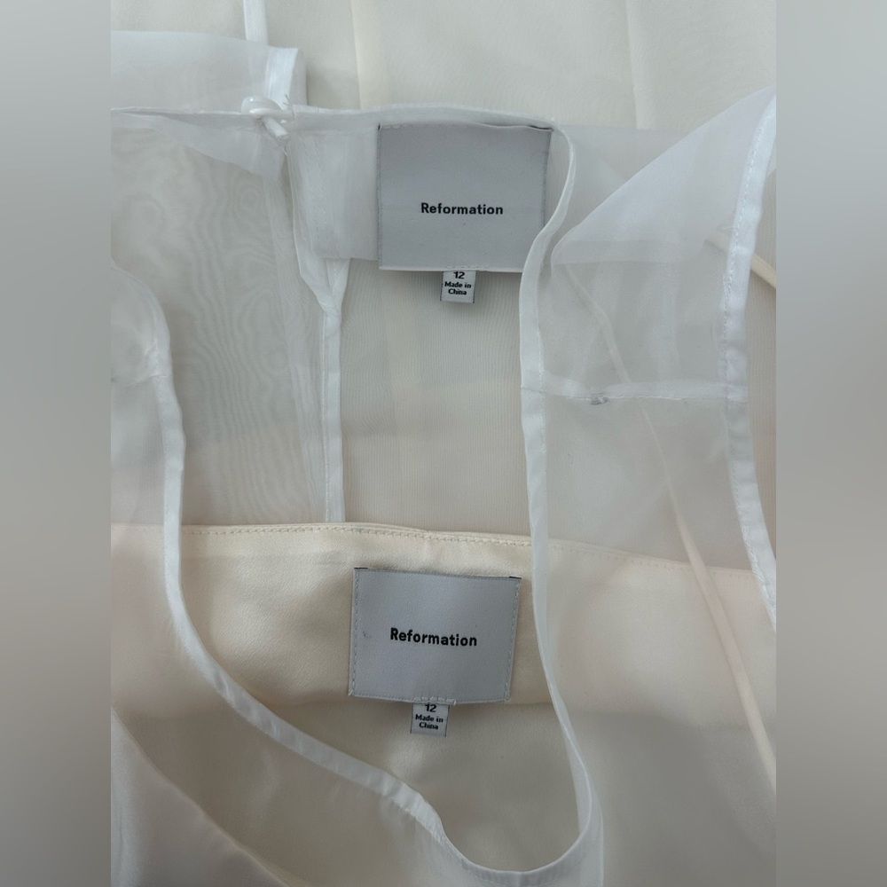 Reformation Vina Dress White Size 12 - Picture 6 of 10